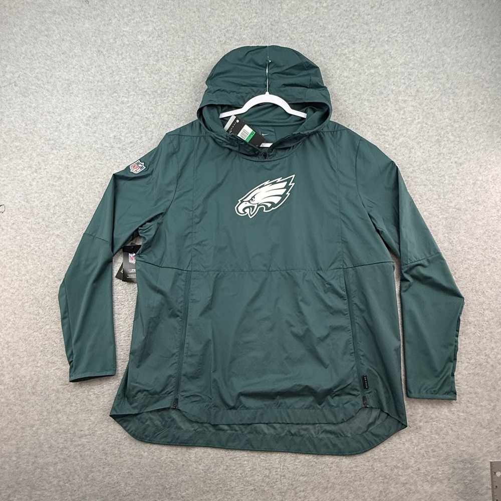 Nike Philadelphia Eagles On Field Hoodie Jacket Anorak Midnight Green XL NFL NWT